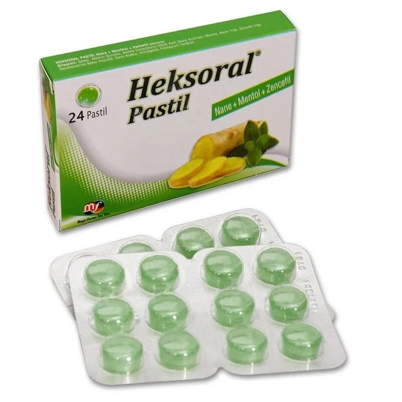 Heksoral Pastil Nane+ Mentol+ Zencefil 24 Adet