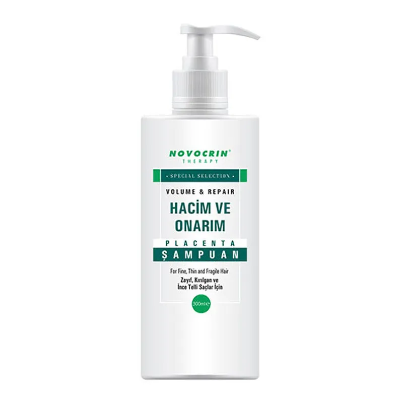 Novocrin Placenta Zayıf Kırılgan ve İnce Telli Saçlar Bakım Şampuanı 300 ml