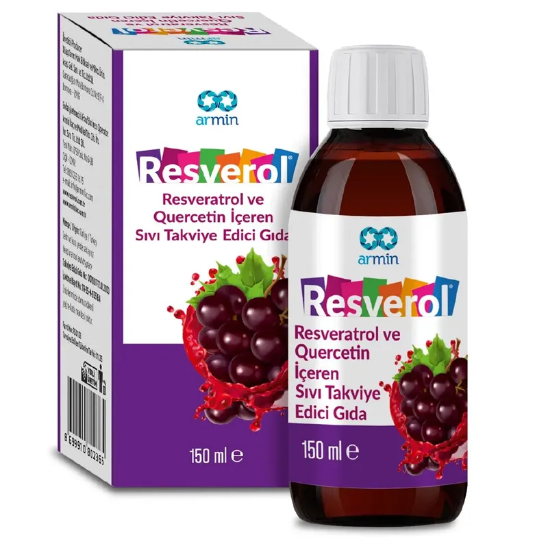 Armin Resverol Resveratrol Ve Quercetin İçeren Sıvı Takviye Edici Gıda 150 ml