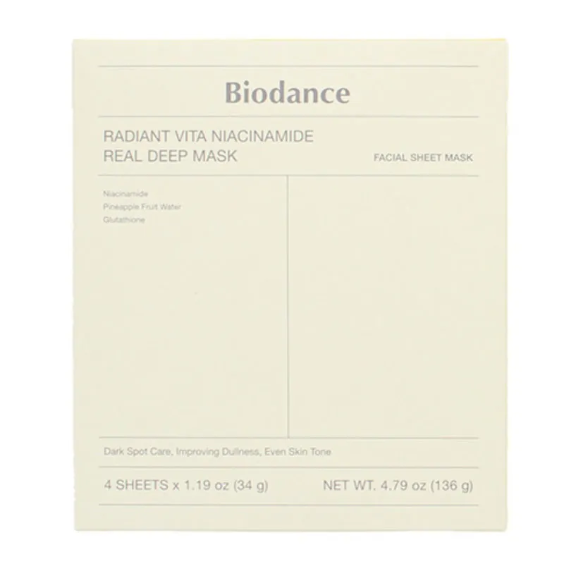 Biodance Radiant Vita Niacinamide Reel Deep Mask 4 Adet