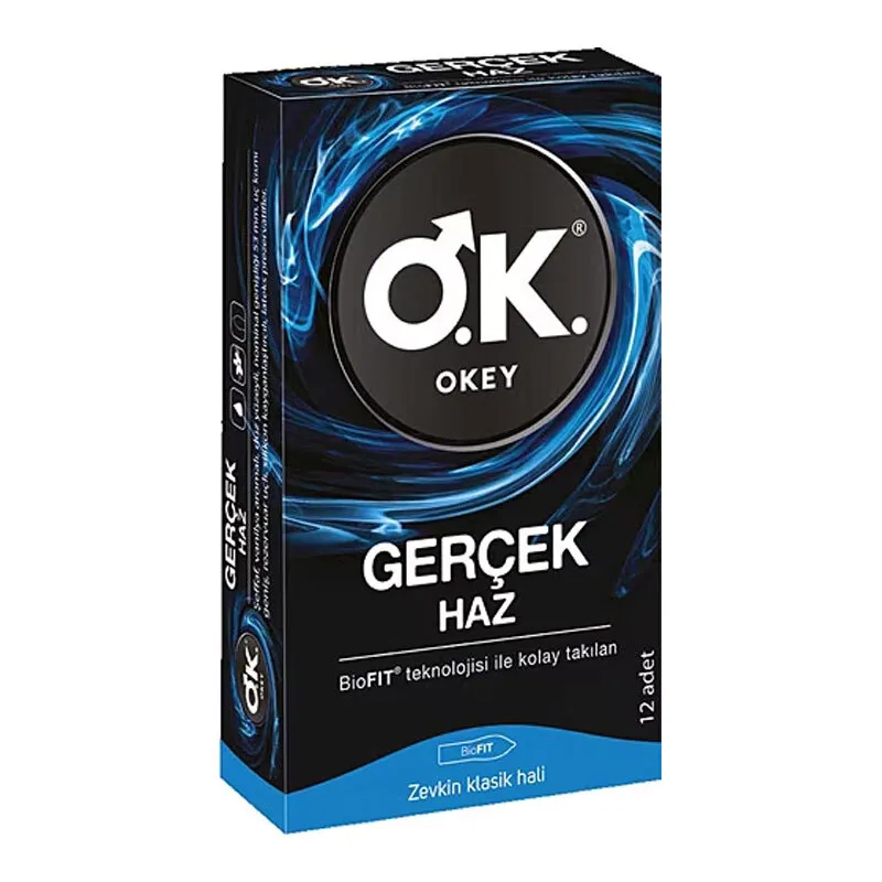 Okey Gerçek Haz Prezervatif 12 Adet